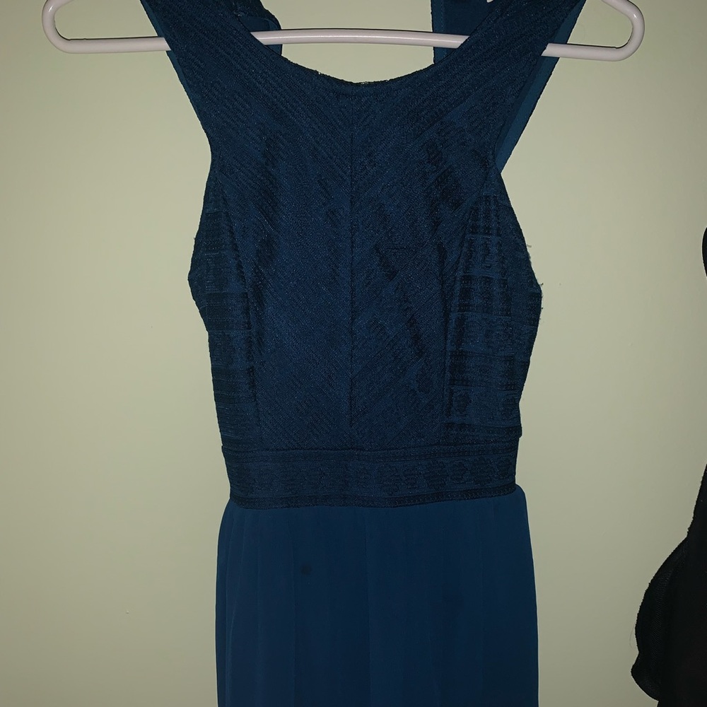 Navy mini dress.